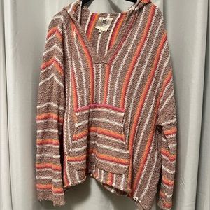 RIPCURL oversized poncho sweater / Baja hoodie